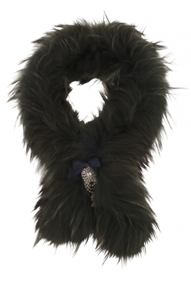 Fur scarf Kristel | dark green