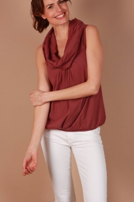 Manila Grace |  Top Pieghe | bordeaux