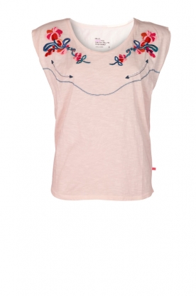 Sleeveless tee Trixie cowboy | powder pink