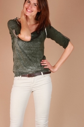Manila Grace |  Shirt Malgia | army green
