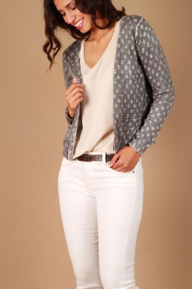 SACK'S |  Knitted cardigan Velosa | grey