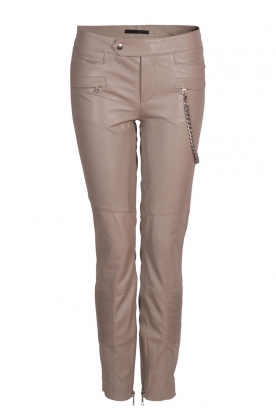Leather pants Livia | stone