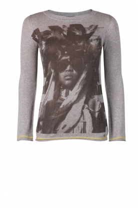 Printed sweater Pele | light grey
