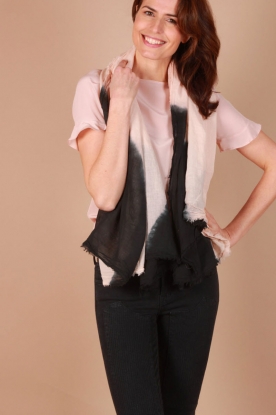 Set |  Scarf Desia | apricot/grey