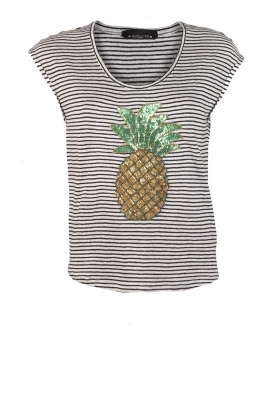T-shirt Ryta | white/black T-shirt Ryta | white/black