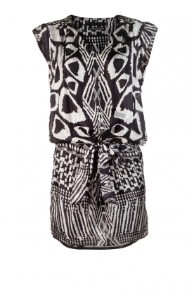 Silk dress Festa | black/white Silk dress Festa | black/white
