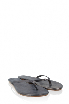 Leather flip flops Glitters | moonshine