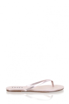 TKEES |  Leather flip flops Glitters | pink
