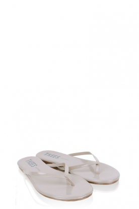 Leather flip flops Glosses | nude