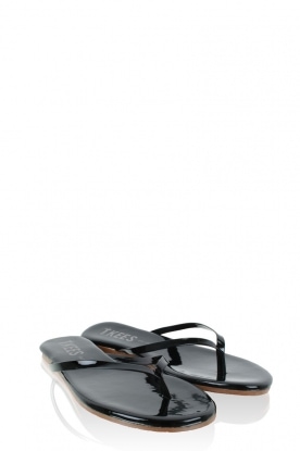 Leather flip flops Glosses | black