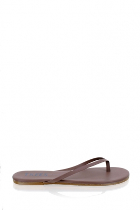 TKEES |  Leather flip flops Liners | stone
