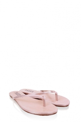 Leather flip flops Shadows | beach pearl