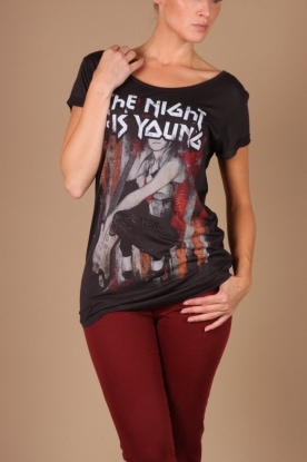Set |  T-shirt Caroline  | d.grey/brown