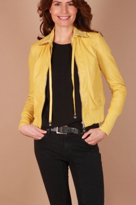 Patrizia Pepe |  Leather jacket Giubbo | yellow