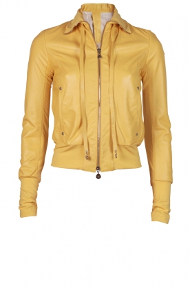 Leather jacket Giubbo | yellow