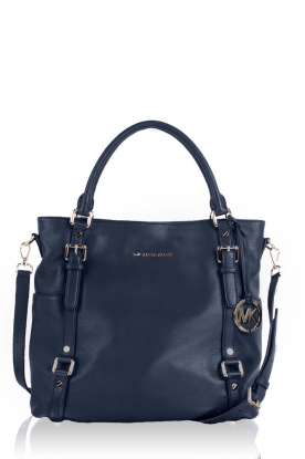 Leather tote bag Bedford | navy
