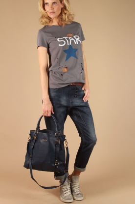 Michael Kors |  Leather tote bag Bedford | navy