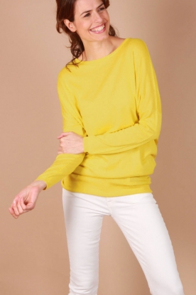 Patrizia Pepe |  Cashmere oversized sweater Tavi | yellow