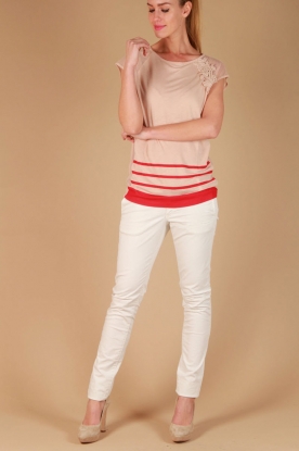 Patrizia Pepe |  T-shirt Freia | skin/red