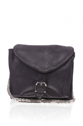 Leather shoulder bag Nilla | black