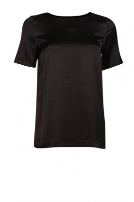 Silk t-shirt Sadie | black