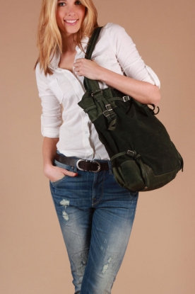 Manila Grace |  Suede bag Acacia | green