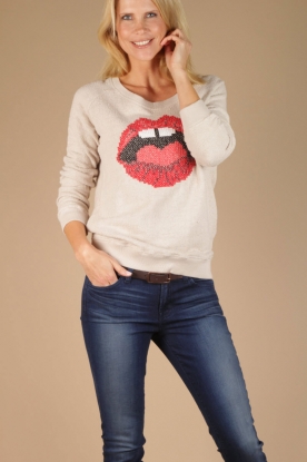 Leon & Harper |  Sweatshirt Tulip | nude
