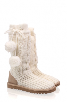 Gebreide boots Jennel | off white