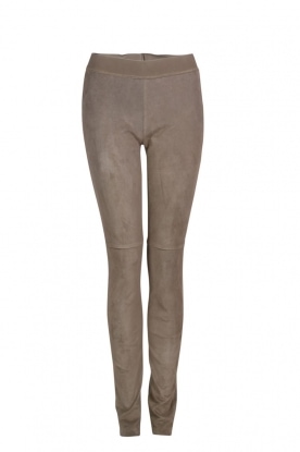 Leren legging Ava Lea | l.legergroen
