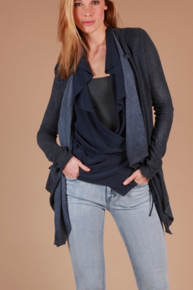 Manila Grace |  Cardigan Fileine | blue