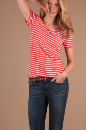 Denham | T-shirt Lio | rood