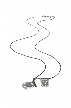 Necklace Heart On Disc | silver