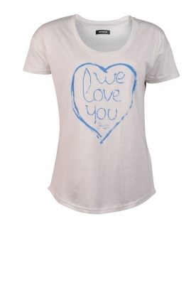 T-shirt Love Heart | zilver/grijs