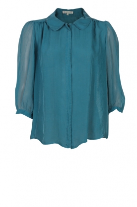 Silk Blouse Cindy | green blue