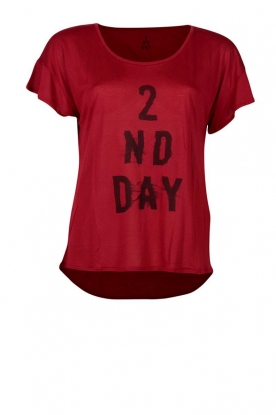 T-shirt Crinkled | bordeaux