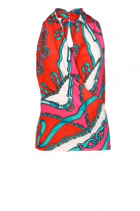 Silk top Drew | coral