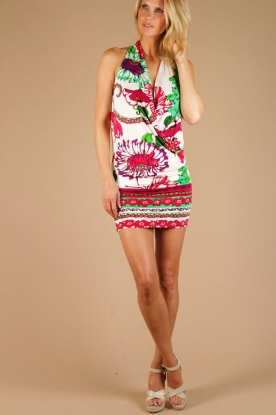 Hale Bob |  Halter dress Leslie | pink