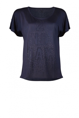 T-shirt Night Logo Rain | blue iris