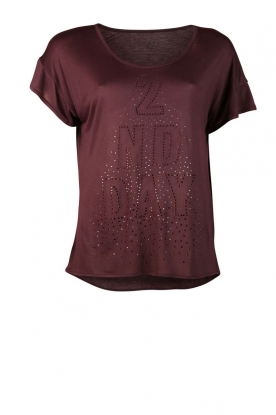 T-shirt Night Logo Rain | dark red