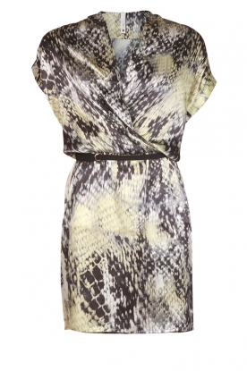 Silk dress Russh | black/green