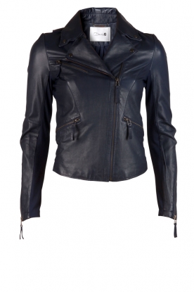 Leather bikerjacket Dallan | blue