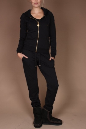 Patrizia Pepe Love Sport |  Sweat cardigan Jina | zwart