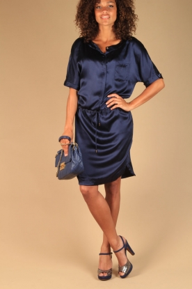 Dante 6 |  Silk dress April | dark blue
