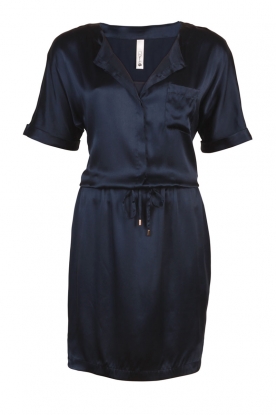 Silk dress April | dark blue