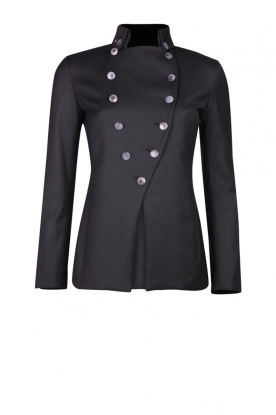 Wool blazer Doppio | black