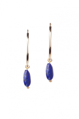 Earrings with gemstone | dark blue
