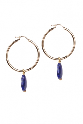 Lilly |  Earrings with gemstone | dark blue