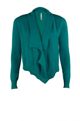 Lurex cardigan Dragon | turquoise