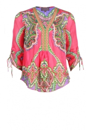 Silk tunic Mai | coral