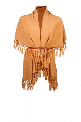  Wool poncho Sleeves | mustard